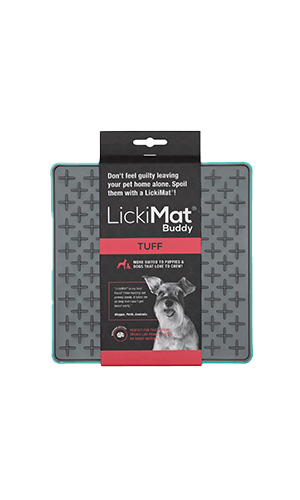 LickiMat Buddy Slow Feeder Dog Lick Mat, Turquoise, X-Large